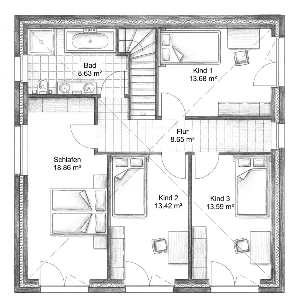 Grundriss, Dachgeschoss