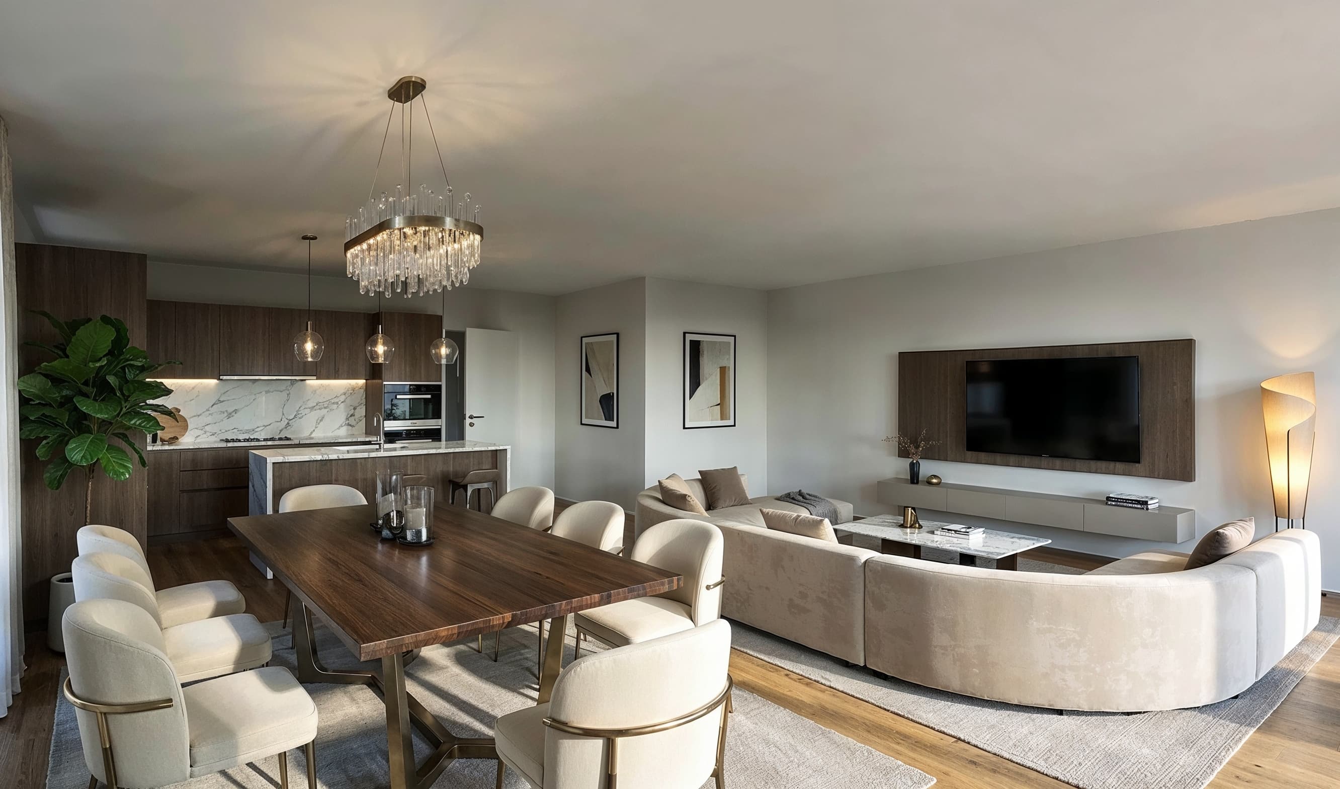 Visualisierung Wohn-/Essbereich