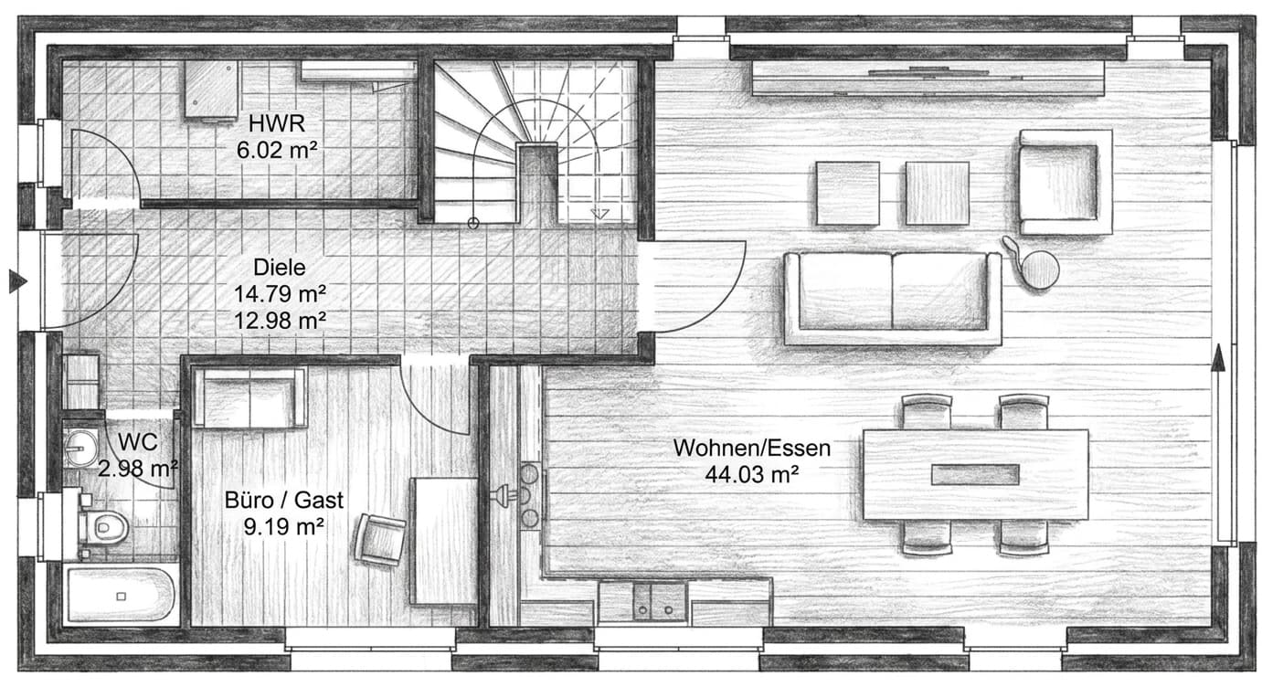 Grundriss Erdgeschoss